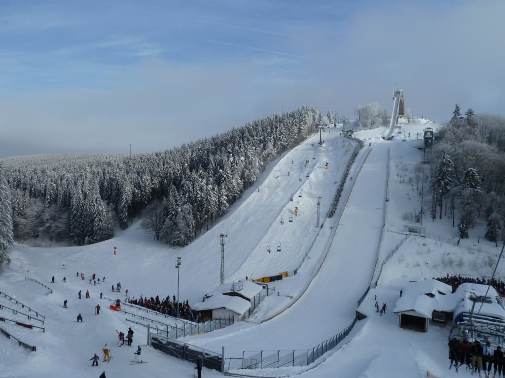 Altastenberg in Germany - a ski slope covered in snow.