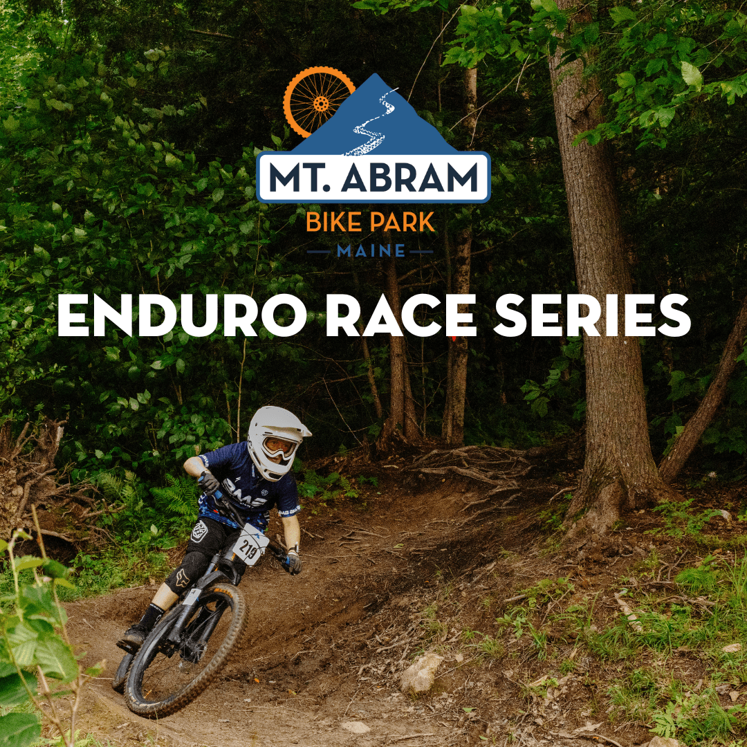 Mt Abram in USA - a person riding a dirt bike on a trail.