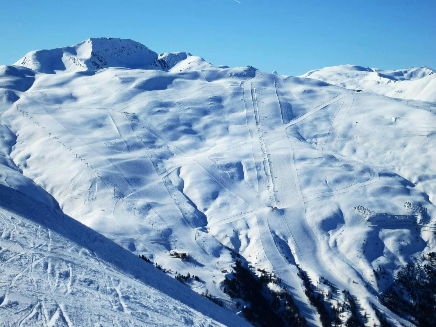 Livigno in Italy - the snow is white.