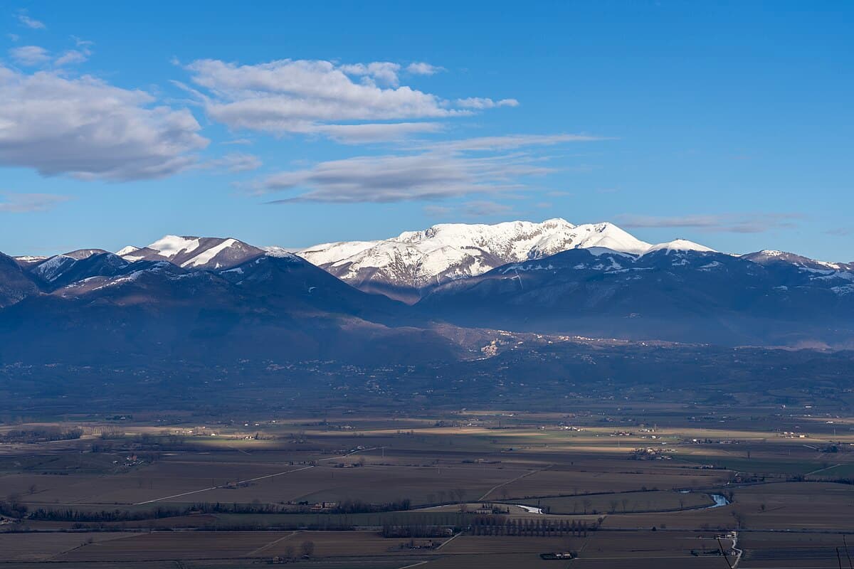 Monte Terminillo in Italy - a view of the mountains from the top of a mountain.