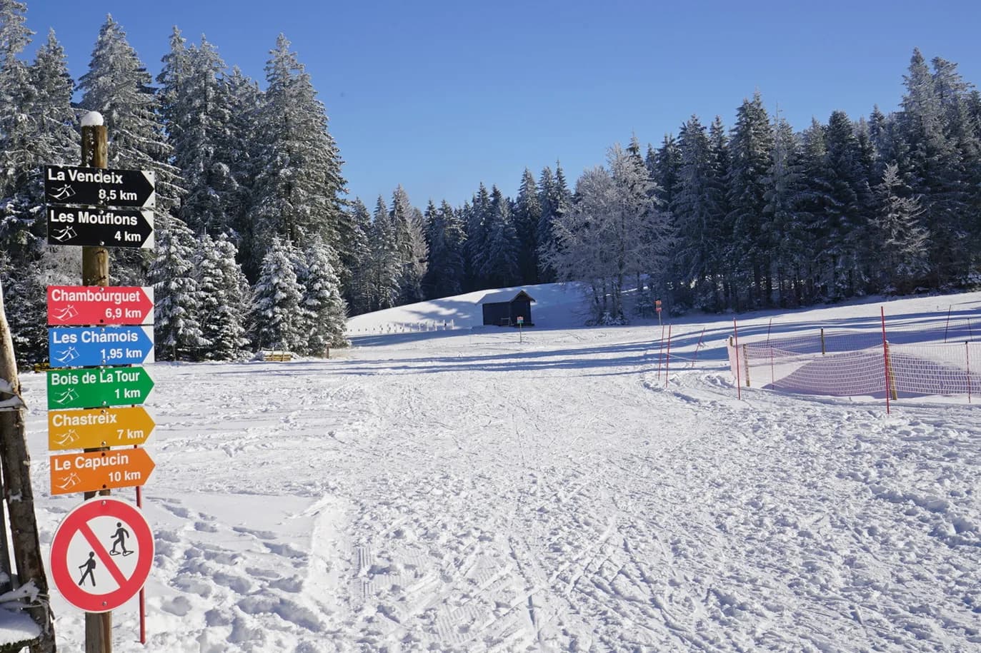 Chastreix-Sancy in France - snow on the ground.