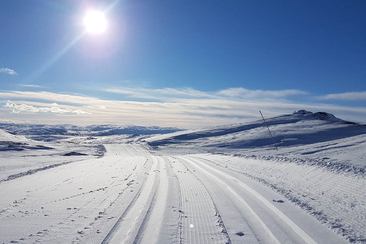 Grong in Norway - tracks in the snow.