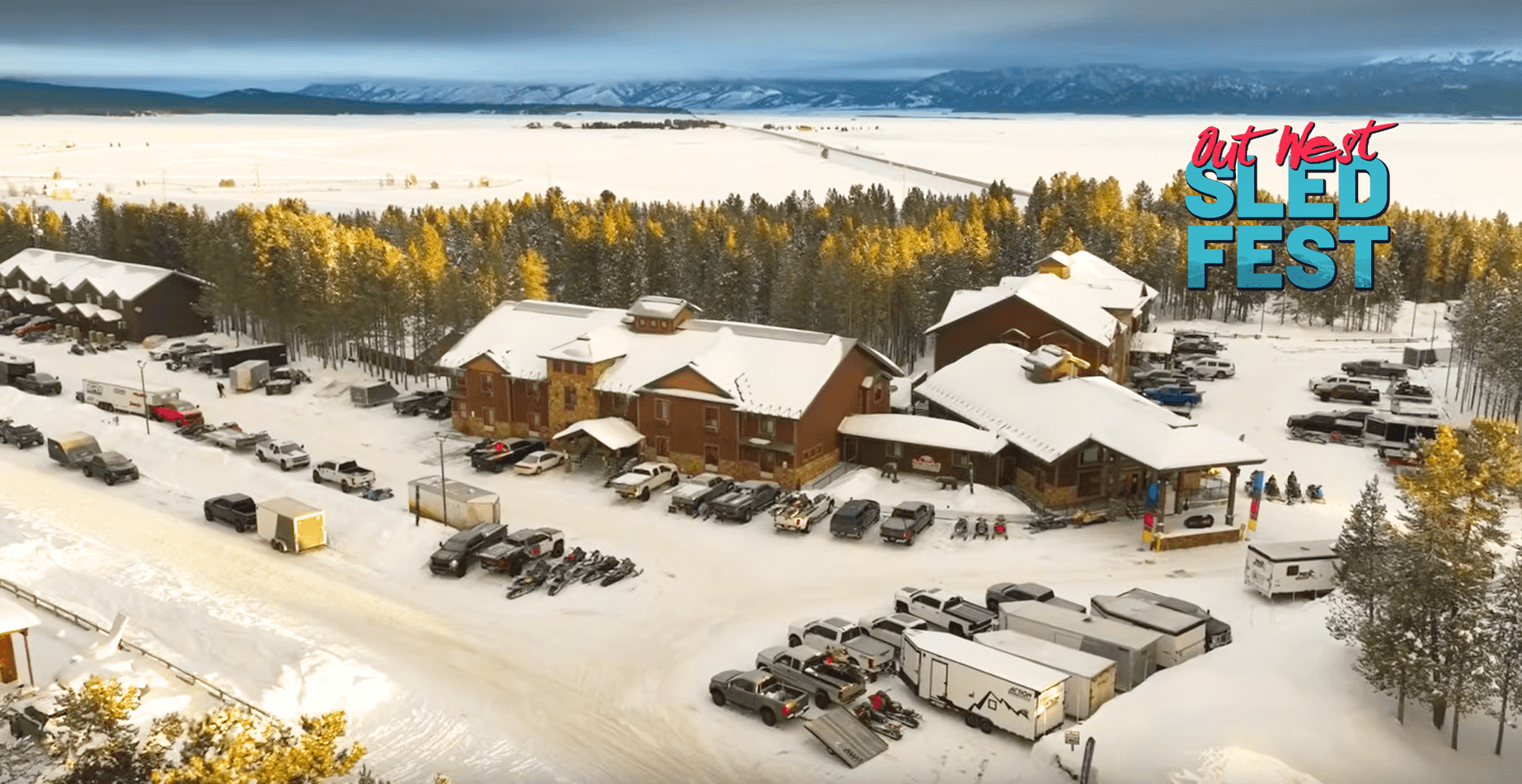Sawmill Mountain Resort in USA: an aerial view of a ski resort in the mountains.
