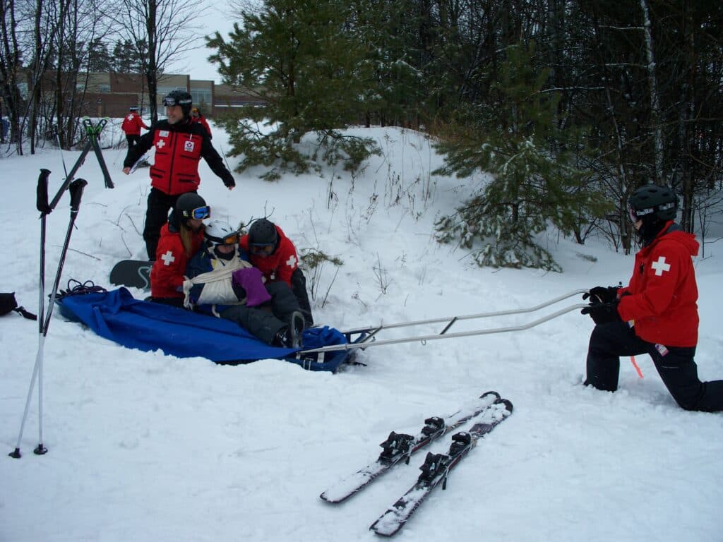 Uplands Ski Centre in Canada - snow on the ground.