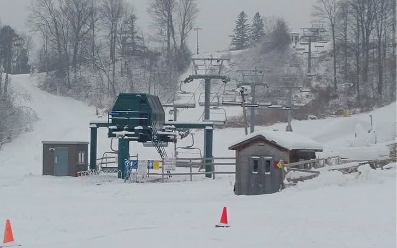 Uplands Ski Centre in Canada - snow on the ground.