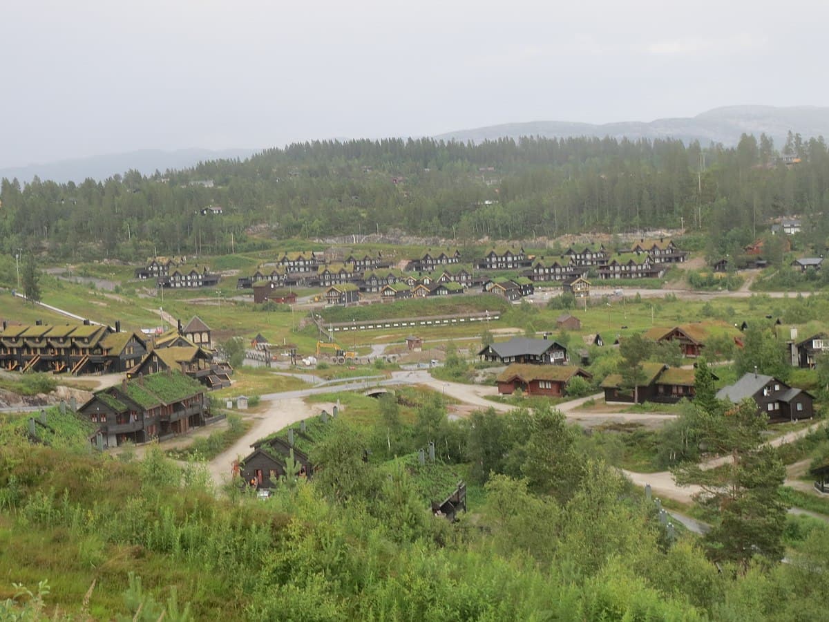 Bortelid in Norway - the village from the top of the hill.