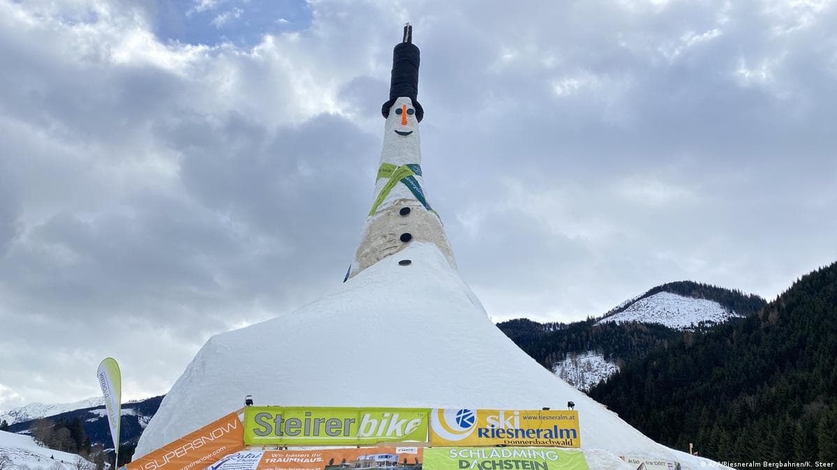 Riesneralm – Donnersbachwald in Austria - a snow sculpture on top of a mountain.