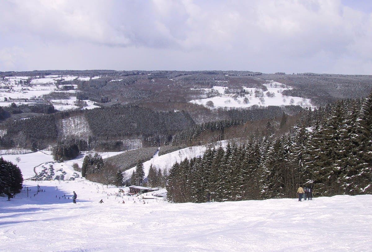 Mont des Brumes in Belgium - the view from the top of the mountain.