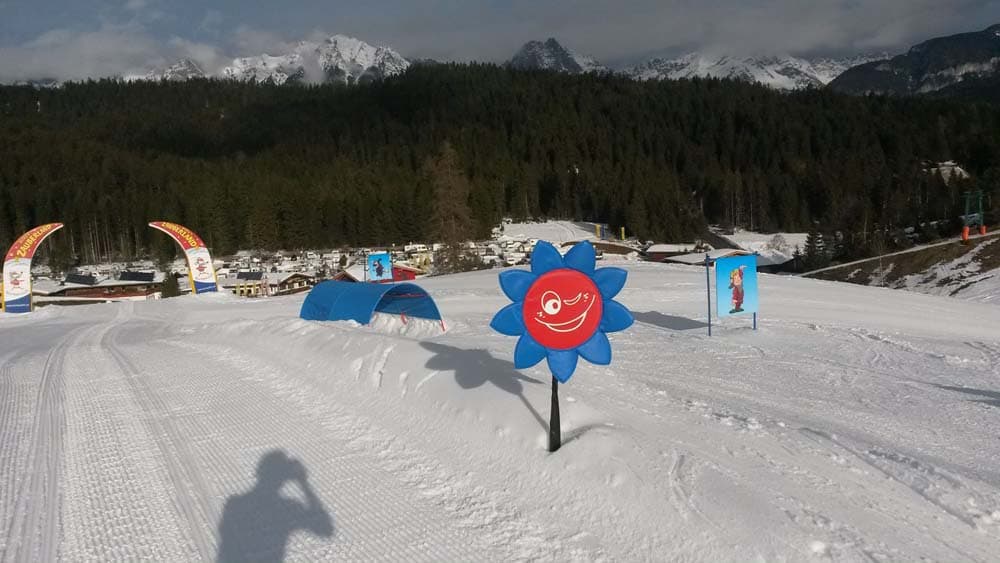 Birkenlift in Austria: the ski area at the ski resort.