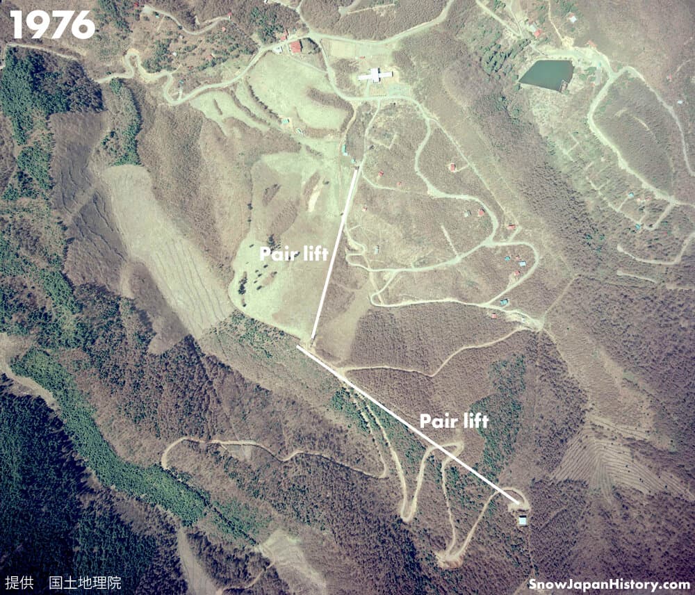 Hijiriyama Panorama in Japan - an aerial view of the site of a military base.