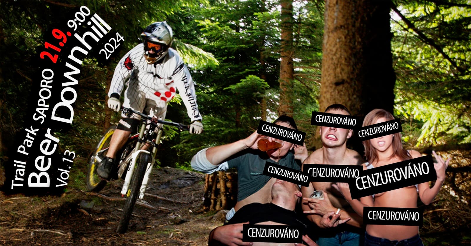 Krajka – Kraslice in Czech Republic - a group of people riding bikes in the woods.