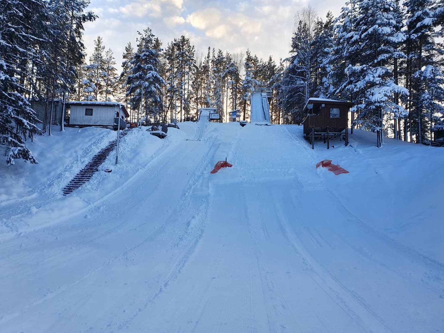 Åsbobacken – Avesta in Sweden - the snow is white in color.