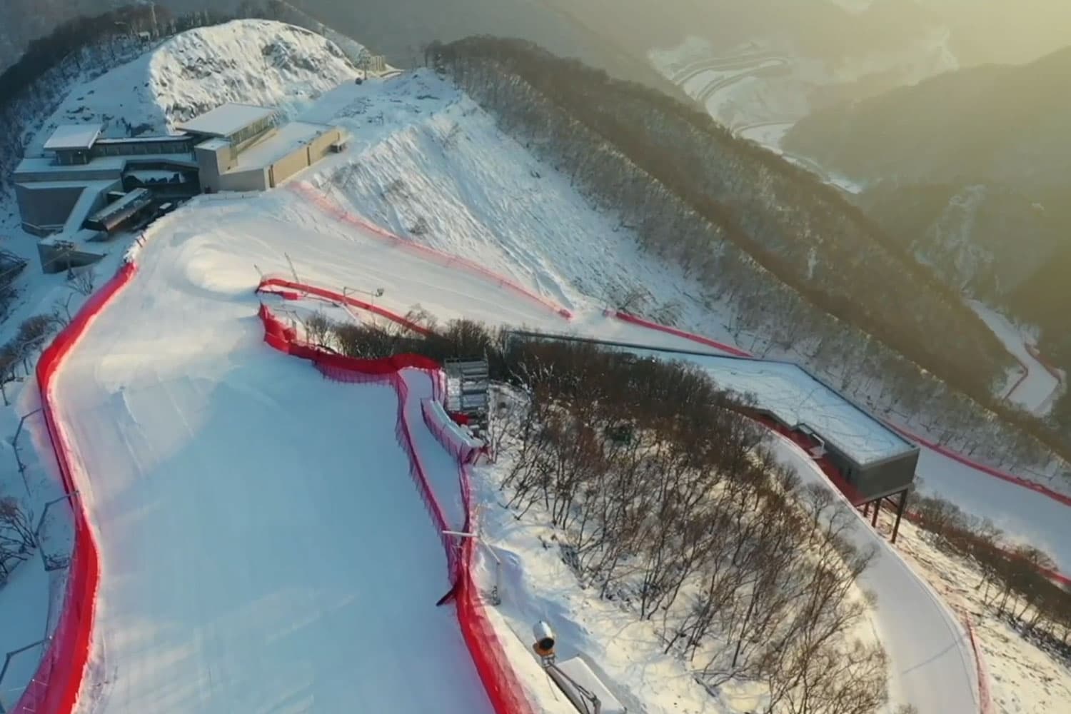 Yanqing National Alpine Ski Centre in China - a ski slope covered in snow.