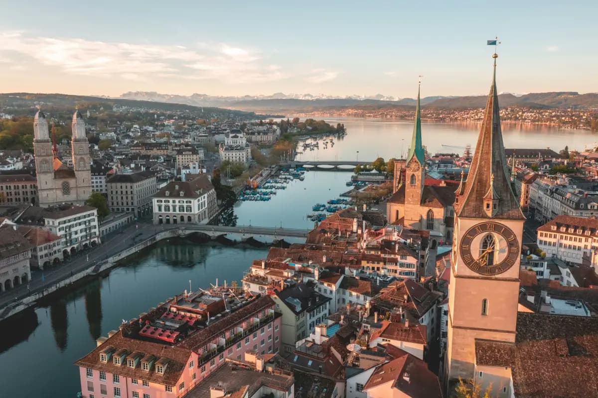 Goldiwil – Multenegg in Switzerland - a view of the city of luce, switzerland.