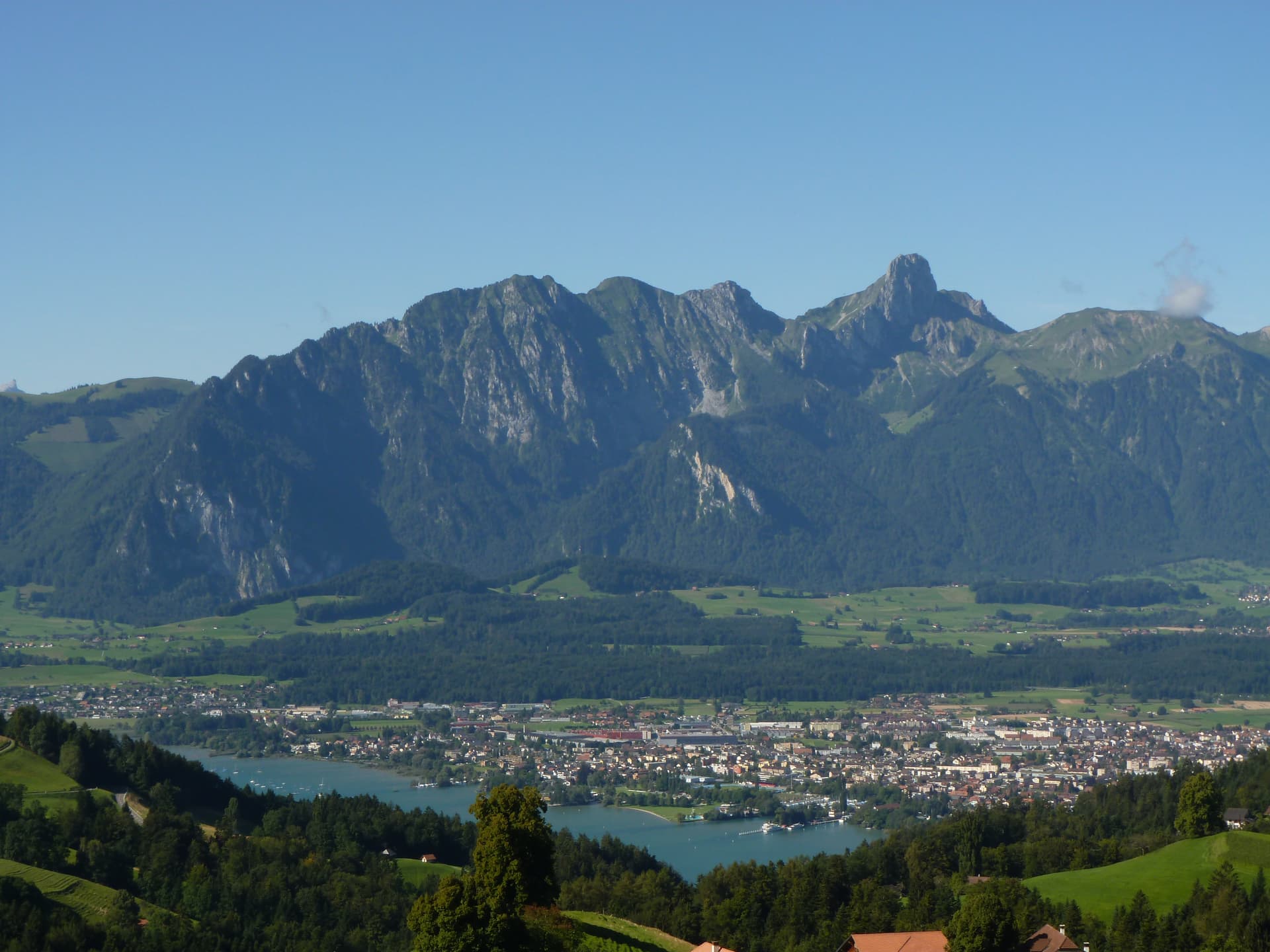 Goldiwil – Multenegg in Switzerland - a clear blue sky.