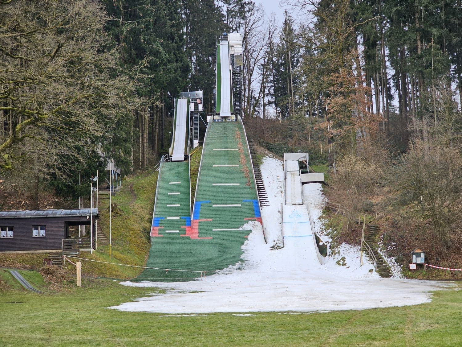 Wartenberg in Germany - a ski slope with a ski lift going down it.