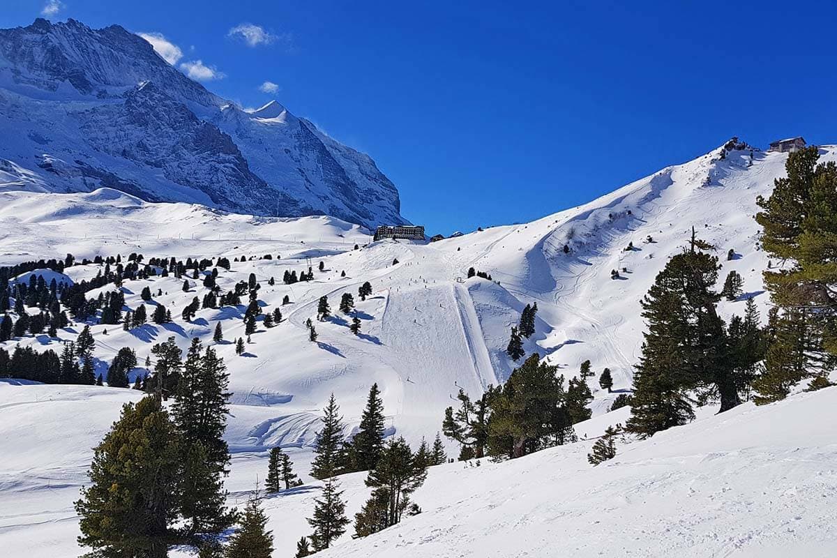 Renan in Switzerland - a snow covered mountain.