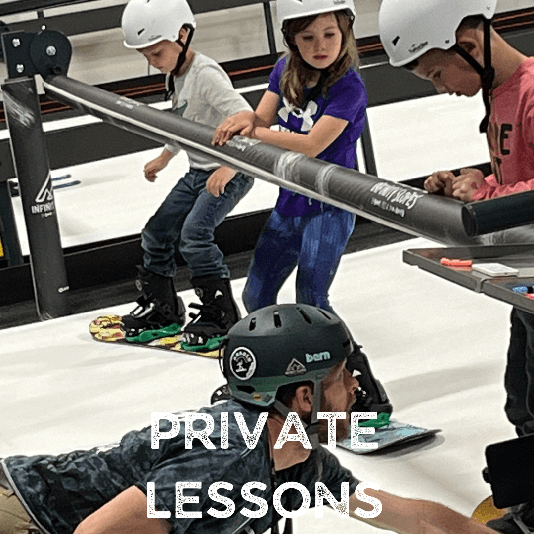 Infinity Slopes – Loveland in USA - a group of people riding skate boards in a skate park.