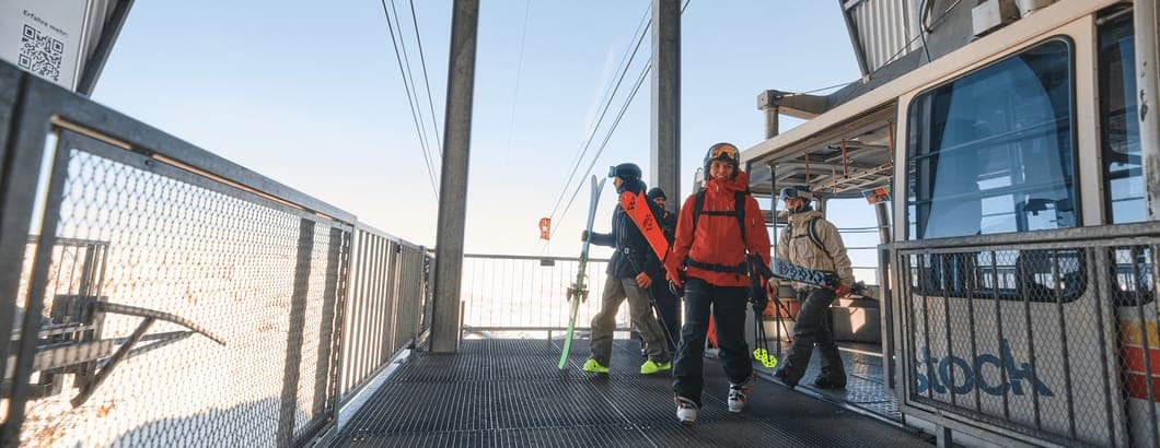Ski Arena – Aarhus in Denmark - a group of people walking across a bridge.