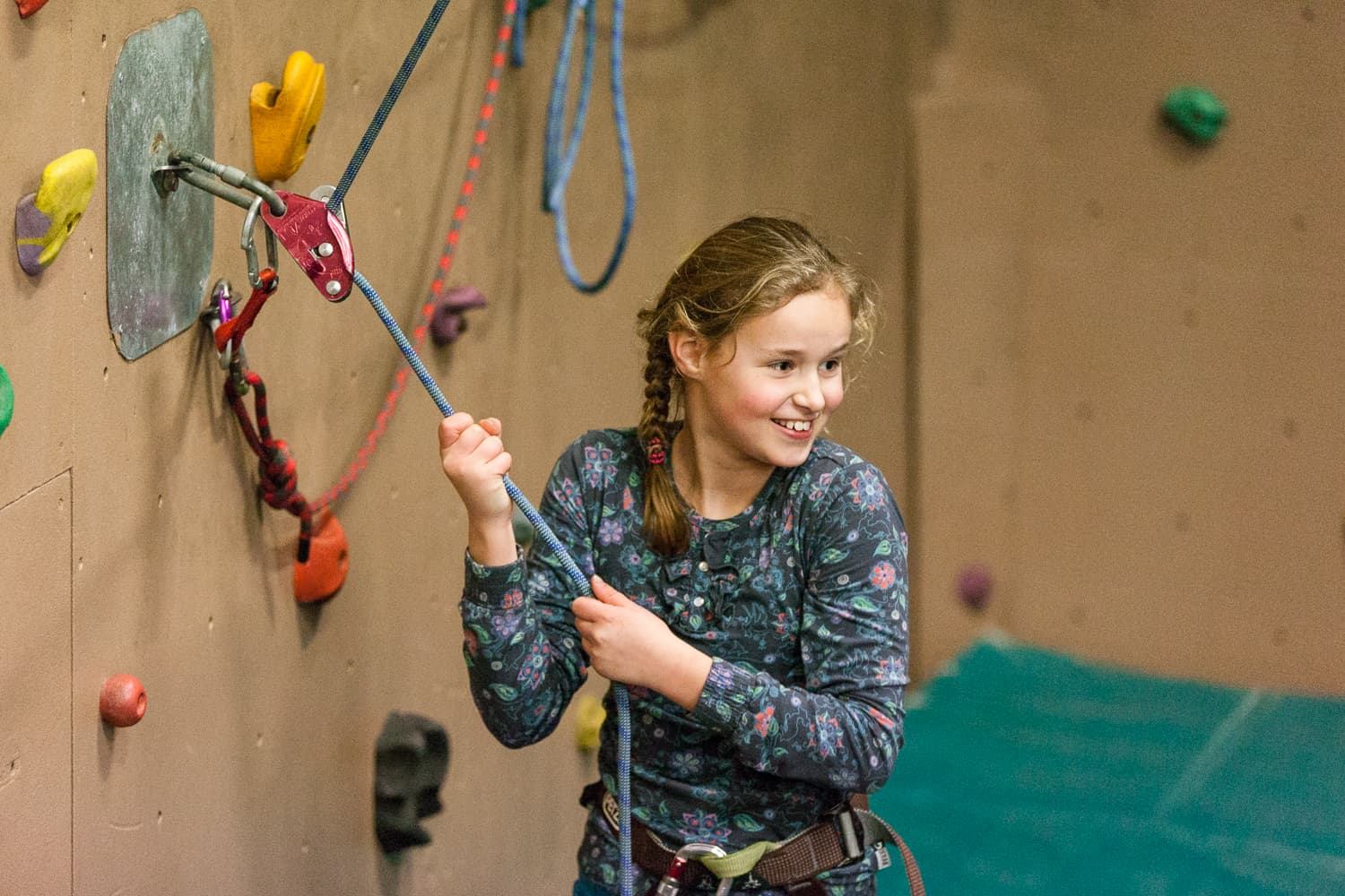 Ego Indoorski – Bergen op Zoom in Netherlands - a young girl climbing on a rock wall.