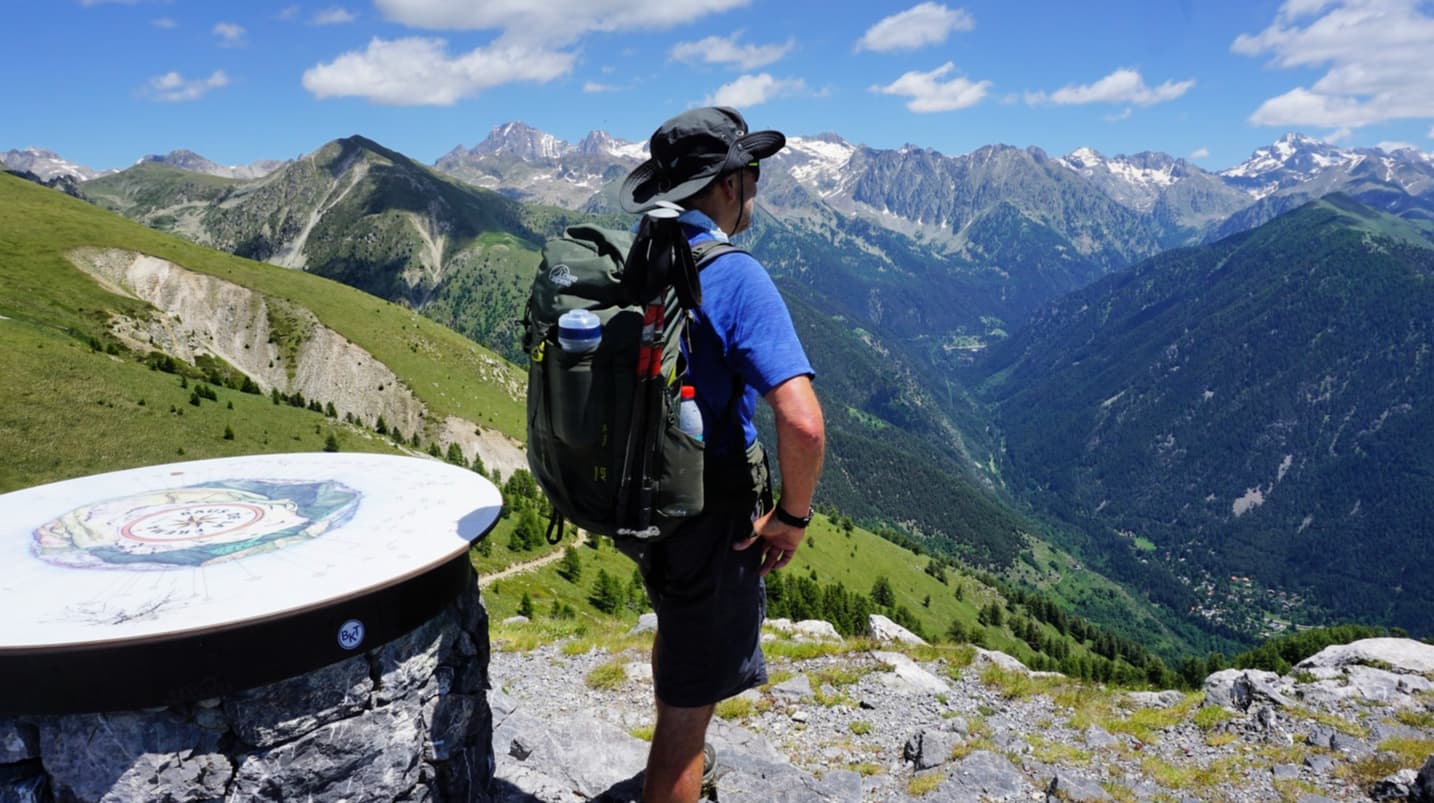 La Colmiane in France - a man standing on top of a mountain.