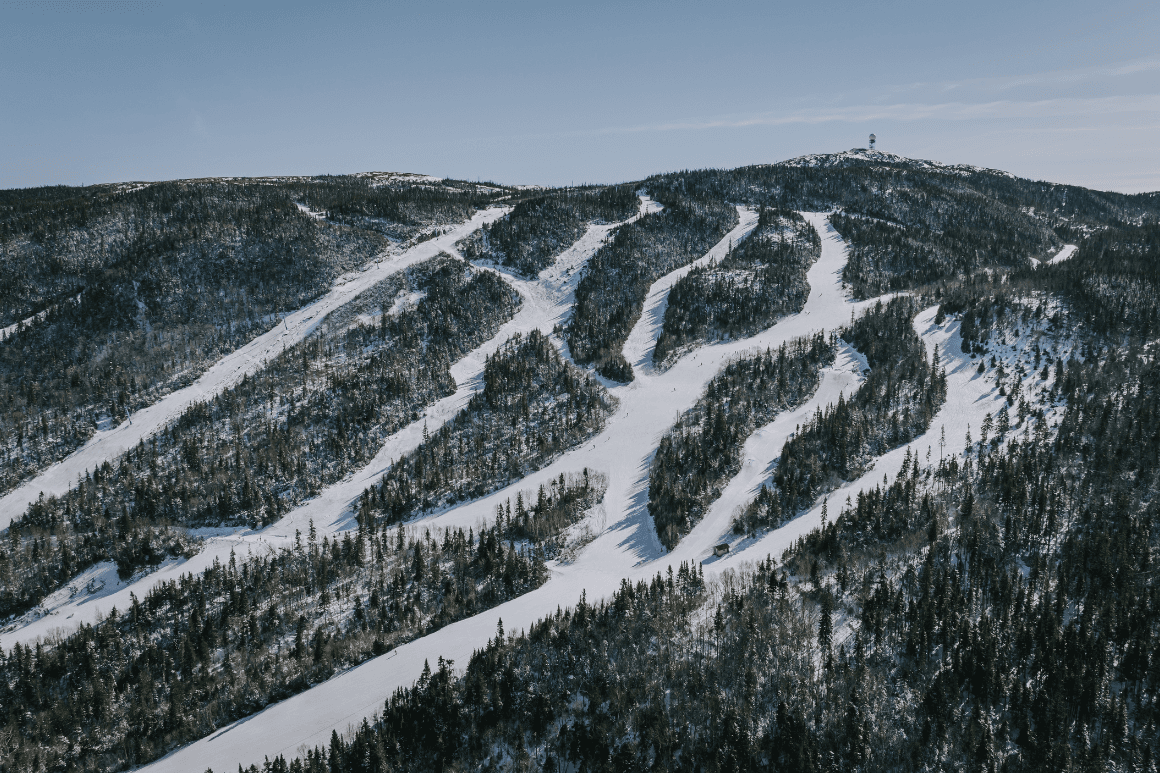 Marble Mountain in Canada - a ski slope covered in snow.