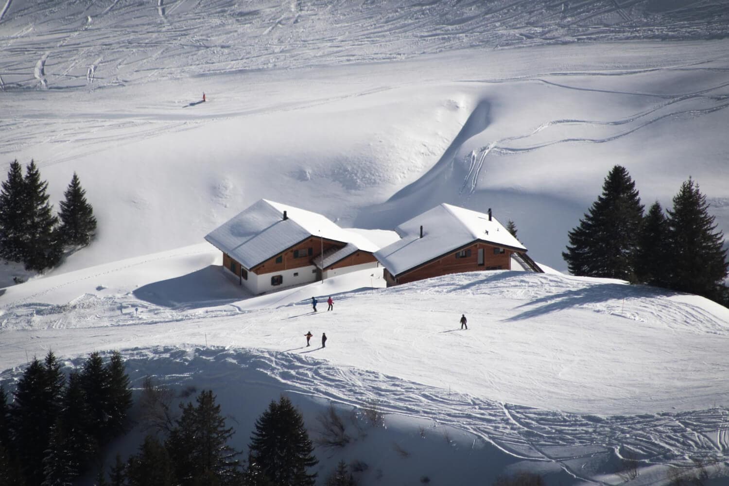 Robella Val-de-Travers in Switzerland - snow on the ground.