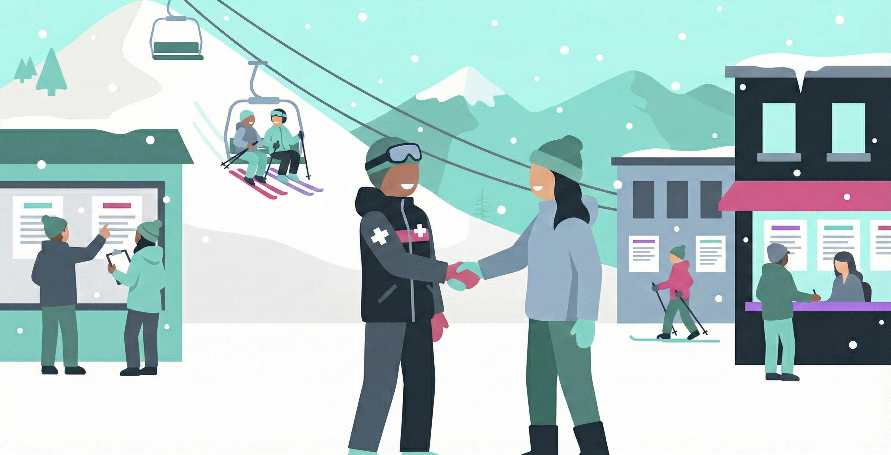 Hiring at ski resort